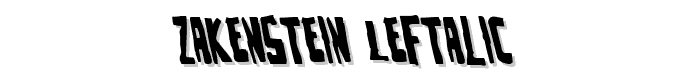 Zakenstein Leftalic font